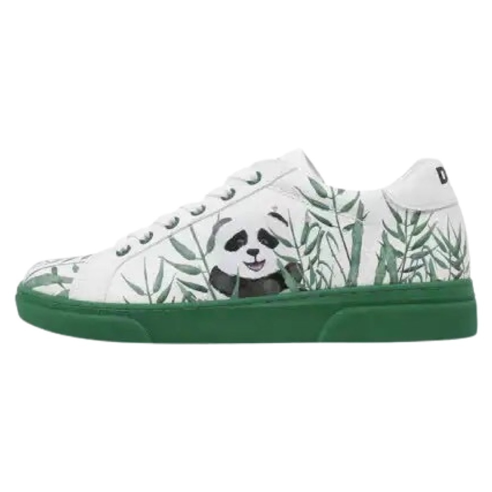 DOGO • Vegan Leather White Sneakers Bamboo Lover Panda Design - Picture 3 of 9